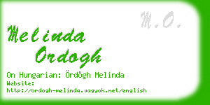 melinda ordogh business card