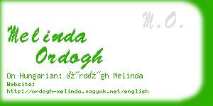 melinda ordogh business card